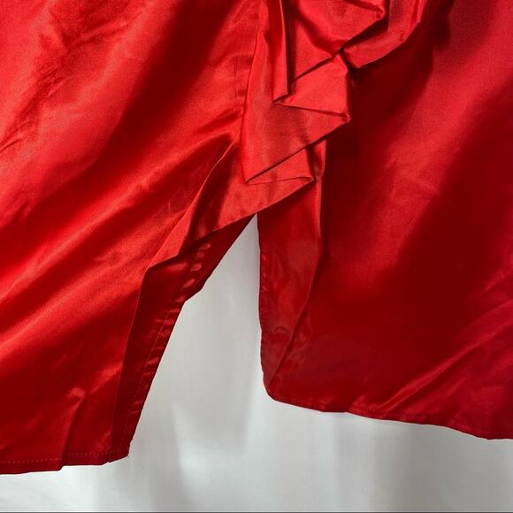 Vintage Deadstock Red Satin Sweetheart Dress Size 9 - Picture 4 of 6